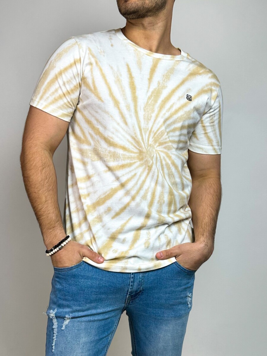 T-Shirt efecto batik Bertoni - Beige 