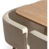 Juego De Comedor Honguito 4 Sillas Mesa 80cm Beige