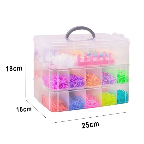 Set Manualidades Pulseras Gomitas Caja X 14500 + Accesorios® Set Manualidades Pulseras Gomitas Caja X 14500 + Accesorios®