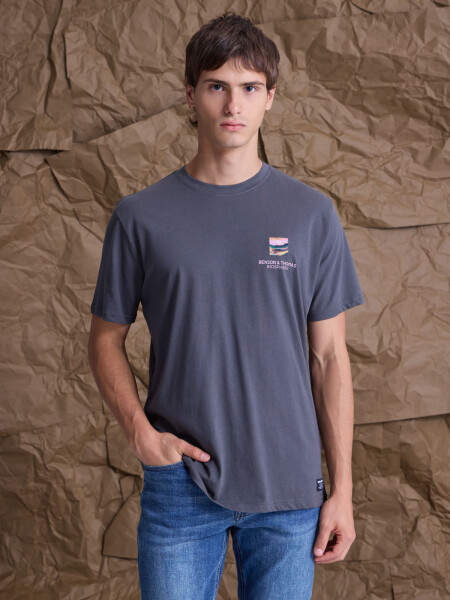 T-SHIRT GEO GRIS
