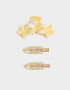 Accesorios Pelo Set Con flores Set De Broches - Amarillo Claro
