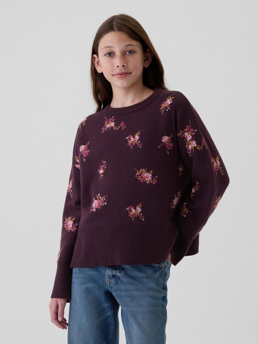 Buzo Niña - Purple Floral 