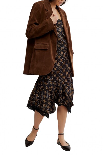 PAPER CUT VEGAN BLAZER Marron