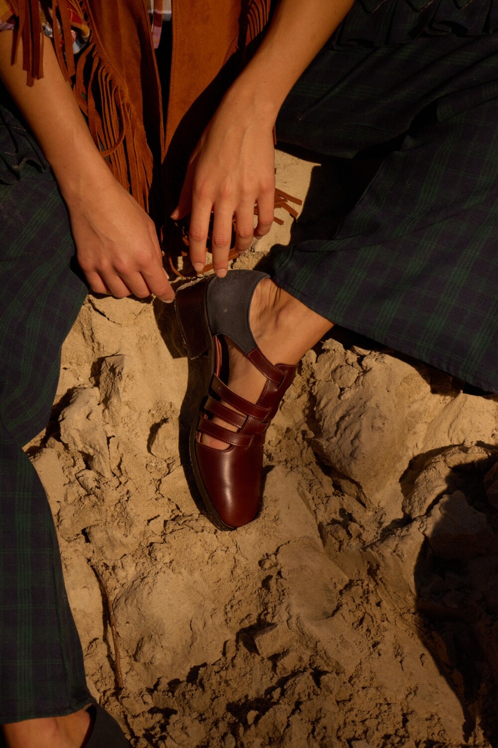 Sandalia Mallorquina Azul