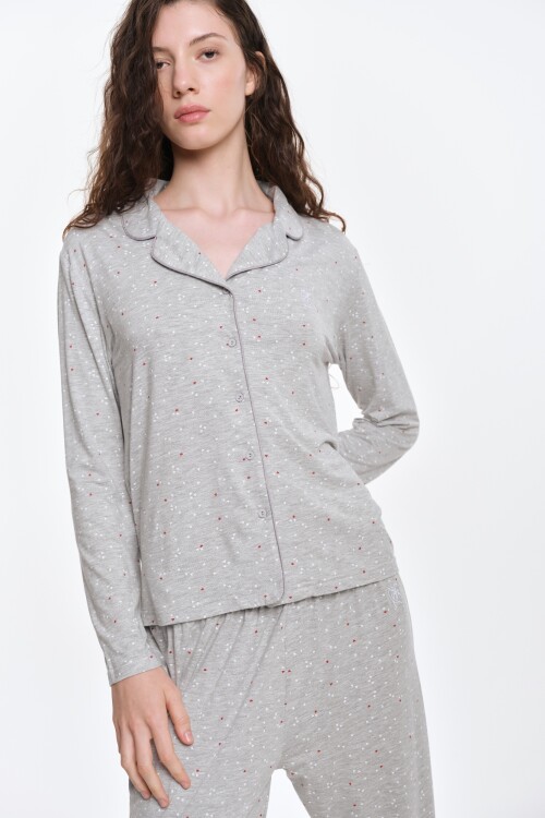 Camisa Charlotte Gris Melange