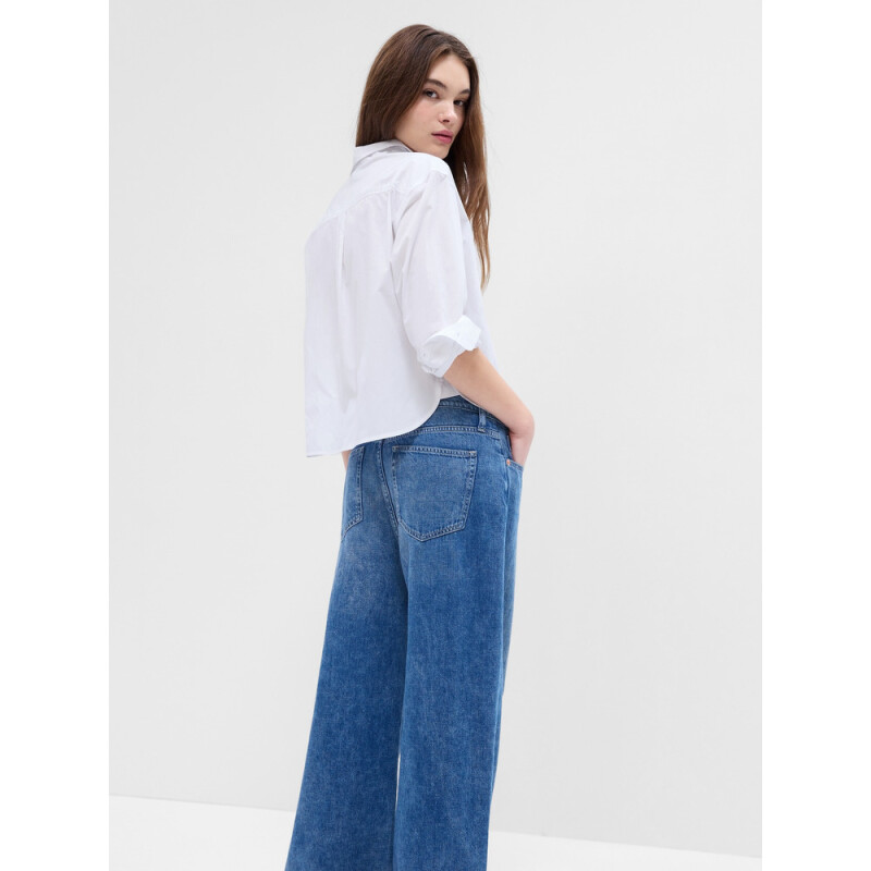 V-LS CROPPED POPLIN SHIRT OPTIC WHITE V6