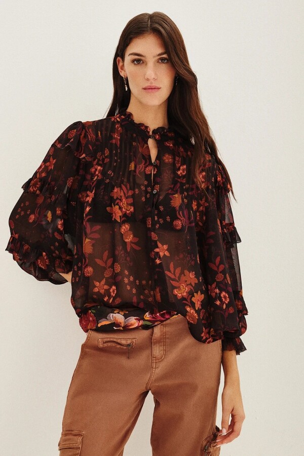Camisa Roy Flower Multicolor
