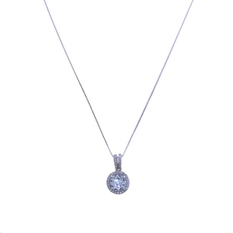 Cadena y dije de Plata 925 Rodinada Y Circonias