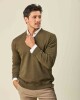 Buzo Lambswool Escote V Verde