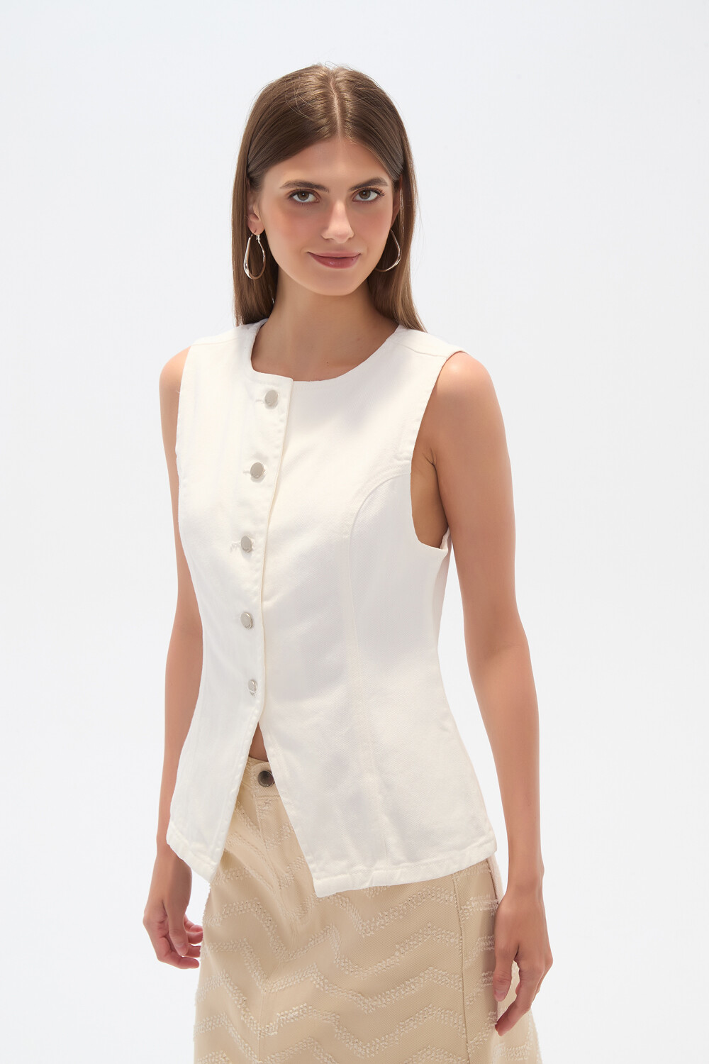 Chaleco Elvona Marfil / Off White
