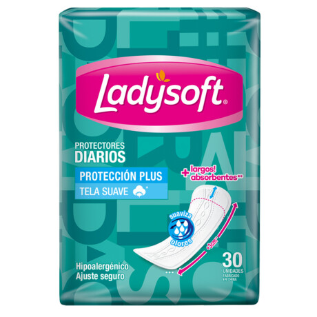 Protectores Diarios Ladysoft Largo 30 Unidades Protectores Diarios Ladysoft Largo 30 Unidades
