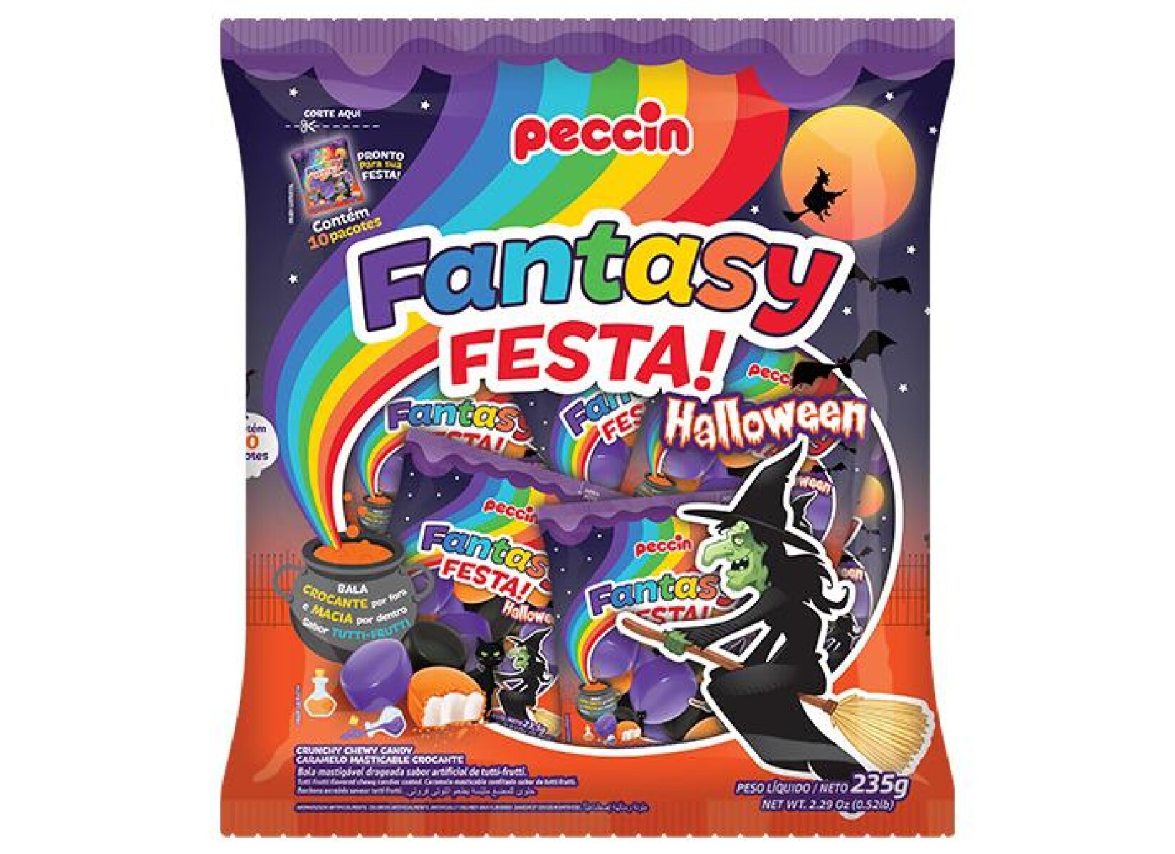 Caramelo Relleno FANTASY FESTA Halloween BOLSA 10PCS 235GRS 