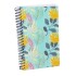LIBRETA AUGURI ESPIRAL 96 HOJAS TAMAÑO 10 CM X 15 CM TAPA HOJAS CELESTE