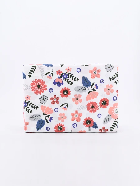 JUEGO DE SABANAS FLORAL 1 PLAZA ROSADO