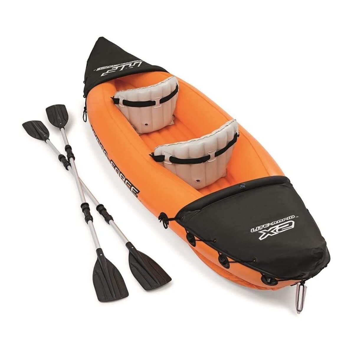 Kayak Inflable Bestway Para 2 Personas + Remos Calidad - Naranja 