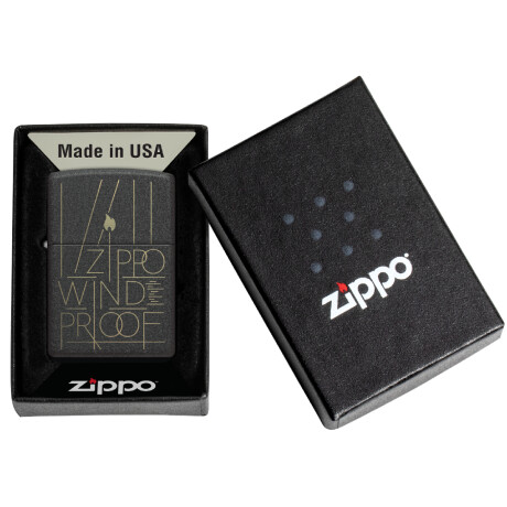 Encendedor Zippo Negro Mate C/diseño 0