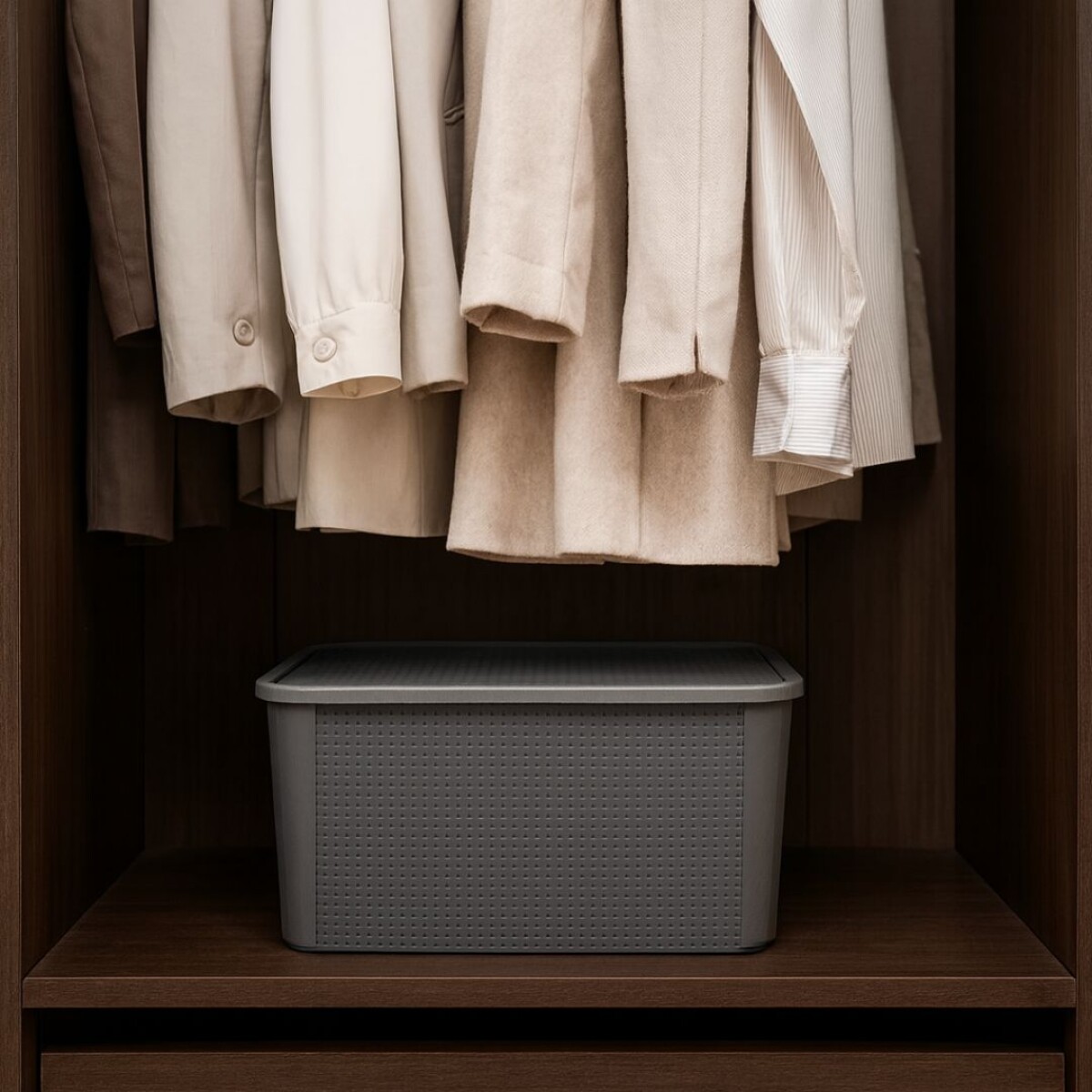Caja organizadora simil tattan 42 Litros - GRIS 