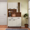 Kits Cocina Golden 6 Portas Nogueira / Off White Kits Cocina Golden 6 Portas Nogueira / Off White