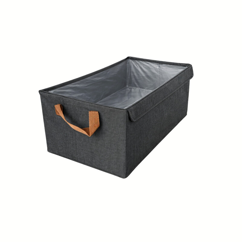 Organizador Ropa Con Tapa Caja Almacenamiento Plegable Gris Oscuro Organizador Ropa Con Tapa Caja Almacenamiento Plegable Gris Oscuro