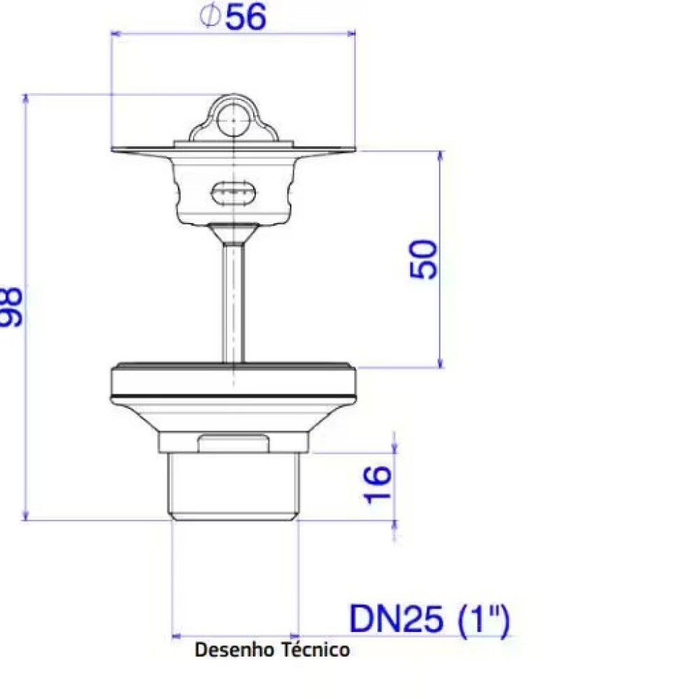 Válvula de lavatorio bronce tapa plástica Deca Válvula De Lavatorio Bronce Tapa Plástica Deca