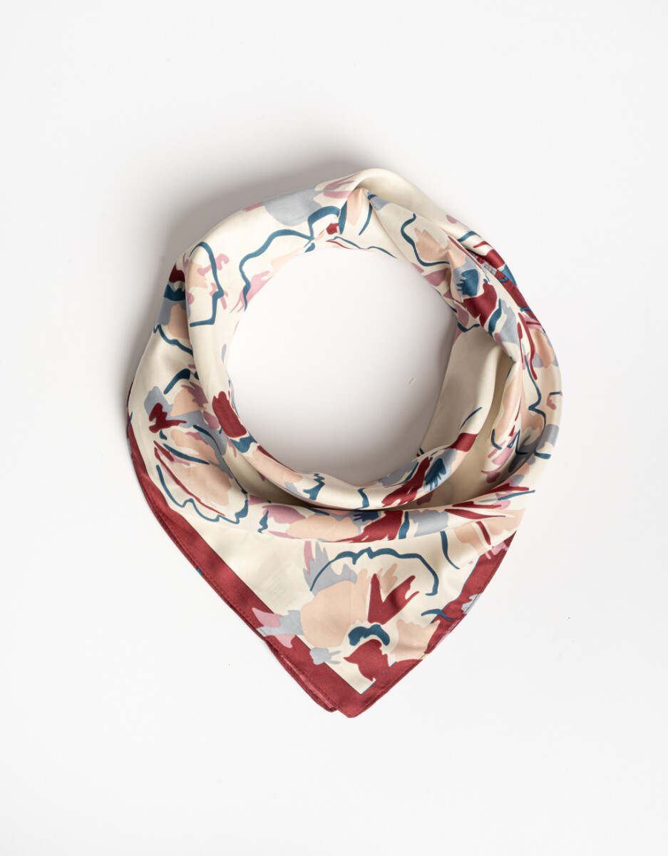 Pañuelo De Raso Estampado 