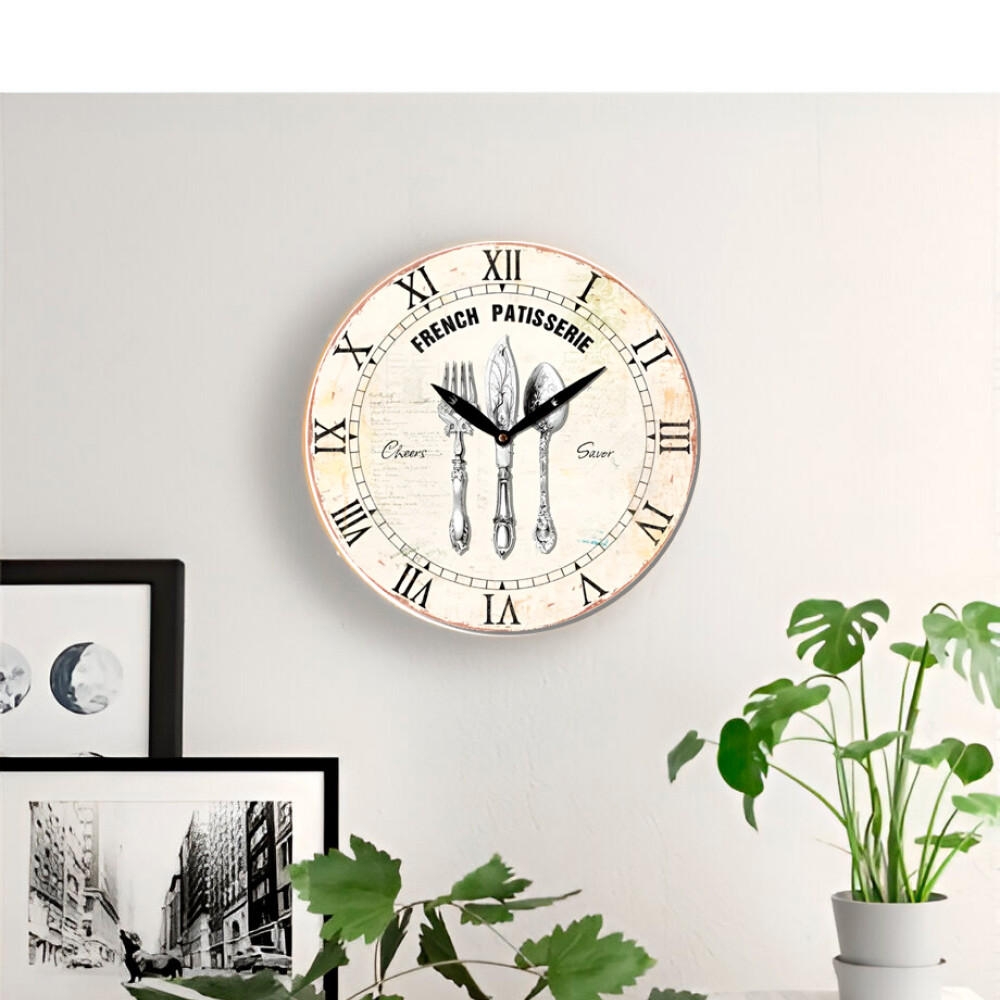 Reloj de Pared - Cubiertos Plata Reloj de Pared - Cubiertos Plata