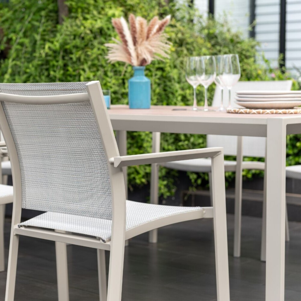 Mesa De Aluminio Para Jardín - Urbanite - 160x90 Beige