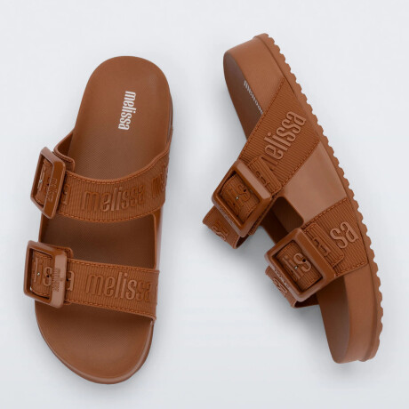 Sandalias Melissa de Dama - Cozy Slide M-Lover - 35849CA697 MARRON/BLANCO