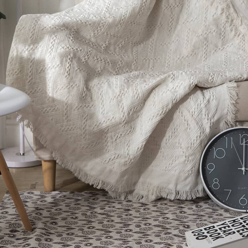 Manta para sillón y cama 230x250cm blanco