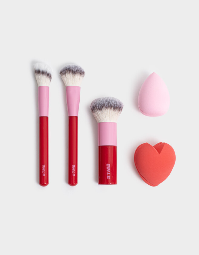 Brochas y Aplicadores Set de Brochas Set De Brochas De Maquillaje Con Esponjas - Combinacion Multicolor
