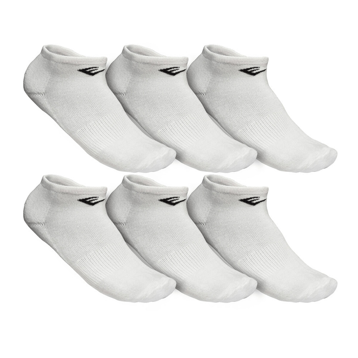 MEDIAS CORTAS EVERLAST POLY 10-13 (6 PACK) - WHITE 