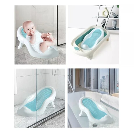 Soporte Antideslizante de Bañera Silla Cama de Ducha p/ Bebé Gris