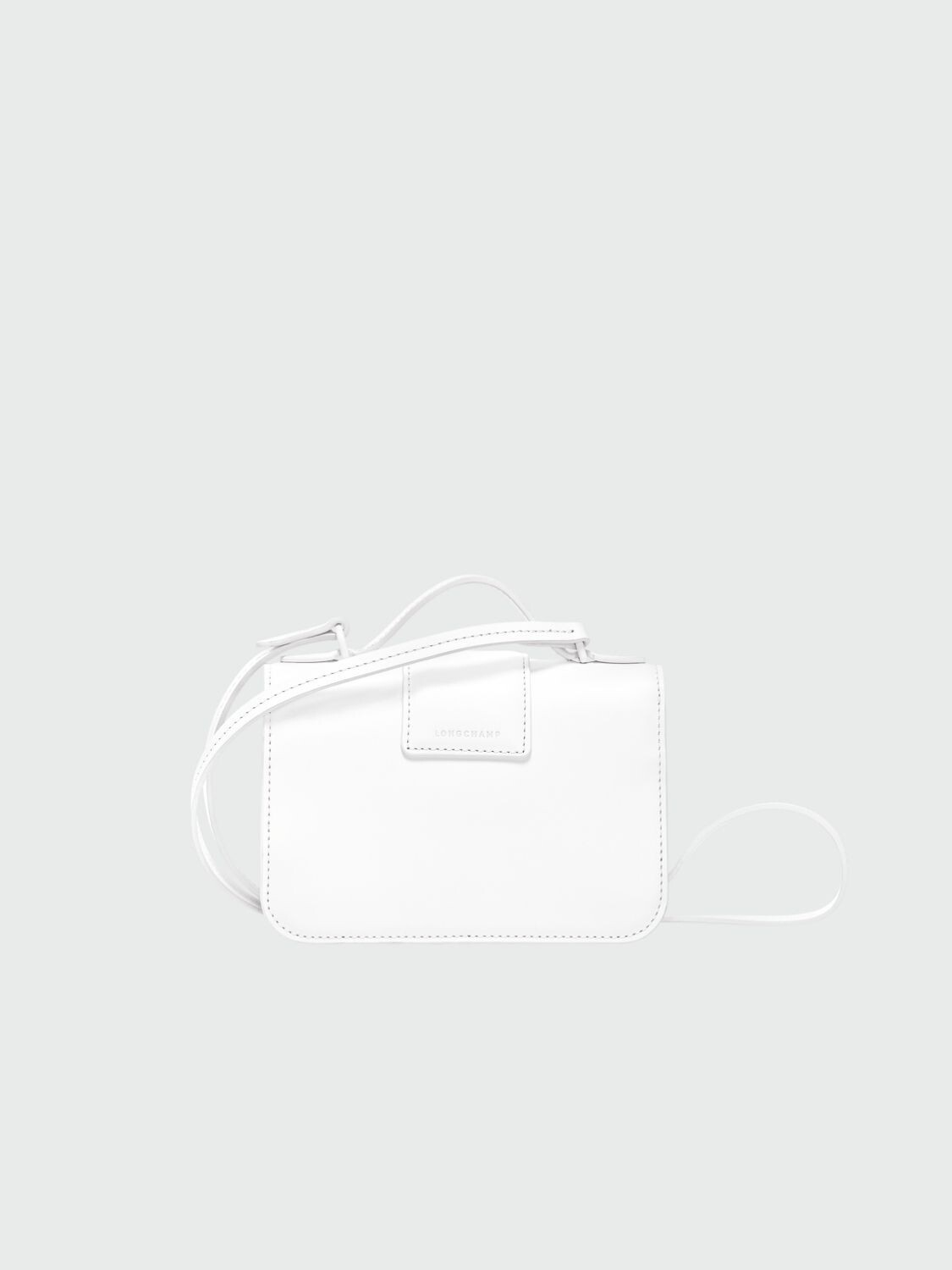 Longchamp -Cartera pequeña de cuero, Box-trot Negro con Logo