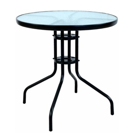 Mesa Redonda Para Jardín Patio Balcón De Vidrio Y Hierro Ltc Negro Mesa Redonda Para Jardín Patio Balcón De Vidrio Y Hierro Ltc Negro
