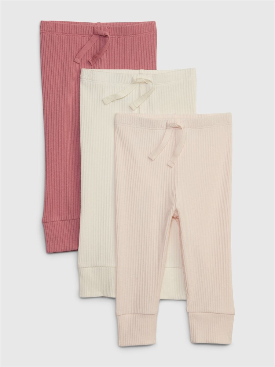 Pantalón Pack X3 Bebé - Barely Pink 