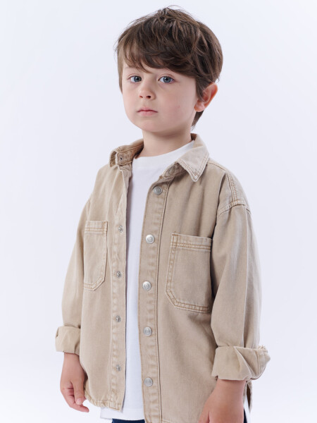 Sobrecamisa Jean beige