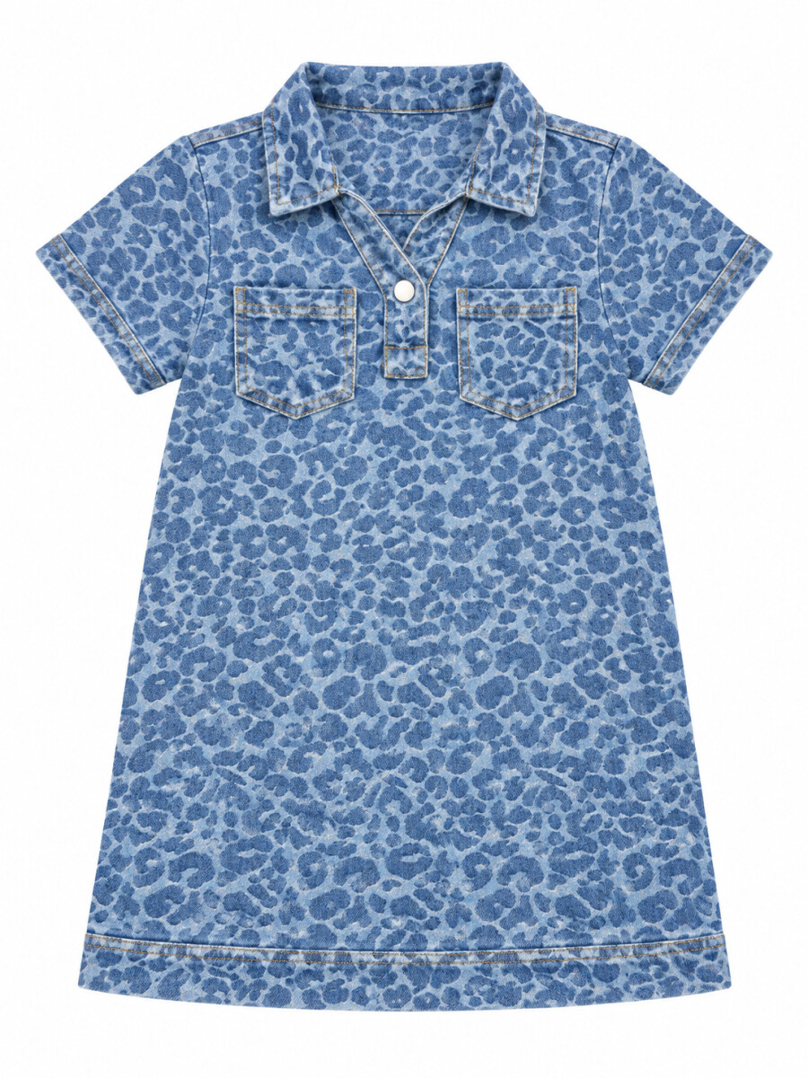 VESTIDO RAMONA KIDS - AZUL. 