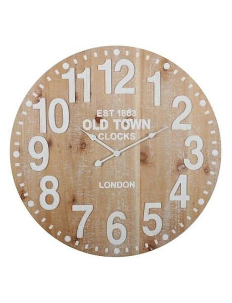 RELOJ DE PARED MDF 60X60X4.5 CM MADERA CLARA RELOJ DE PARED MDF 60X60X4.5 CM MADERA CLARA