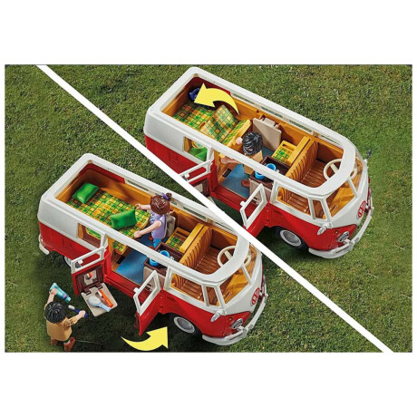 Camioneta Combi Volkswagen Playmobil 74 Piezas con Figuras