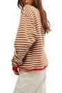 CLASSIC STRIPED CREW Marron