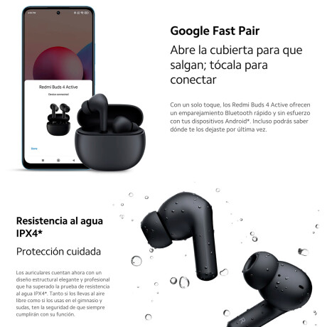 Auriculares Bluetooth Xiaomi Redmi Buds 4 Active con Estuche de Carga Blanco