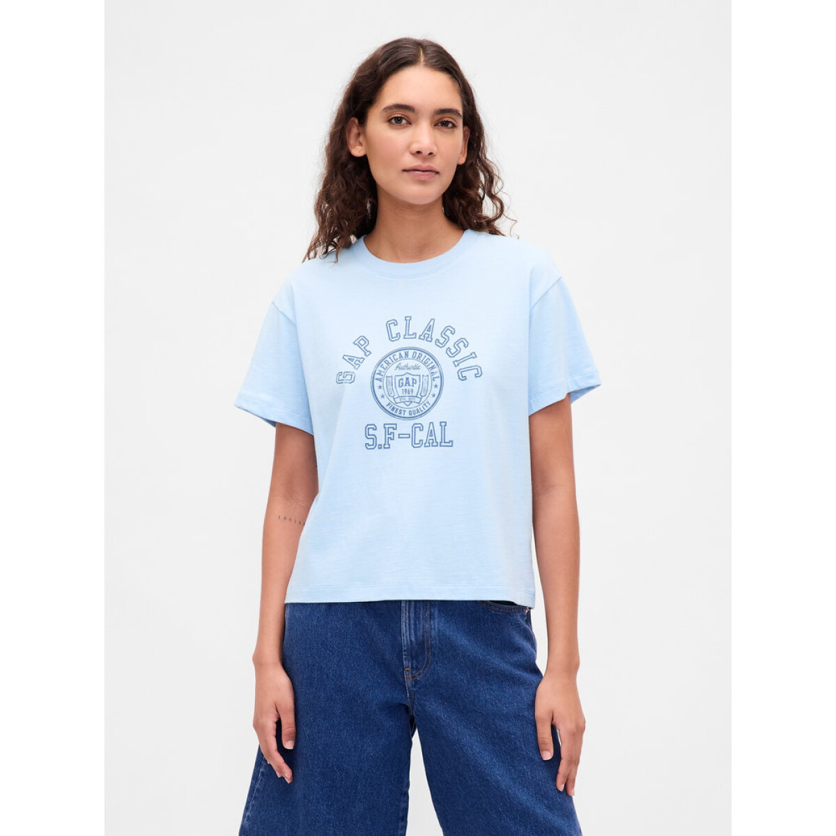 GRAPHICS - SS EDITOR TEE GAP CLASSIC - LIGHT BLUE SHADOW 