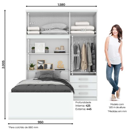 MULTICAMA MDP BLANCO CRAVO 1P