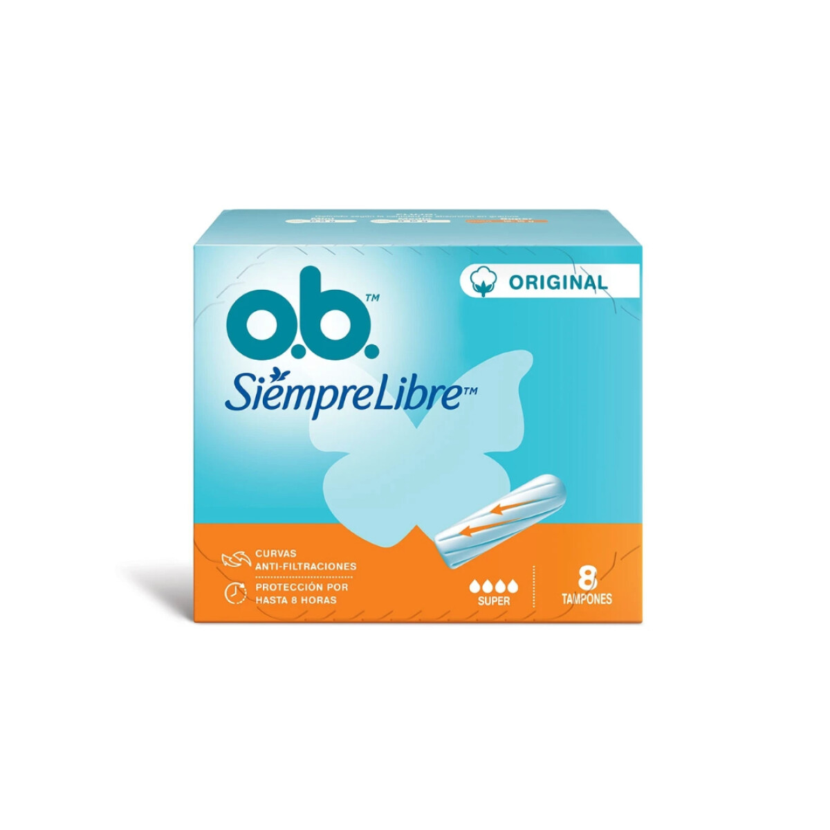 Tampones O.B. Super 8 Unidades - Siempre Libre 