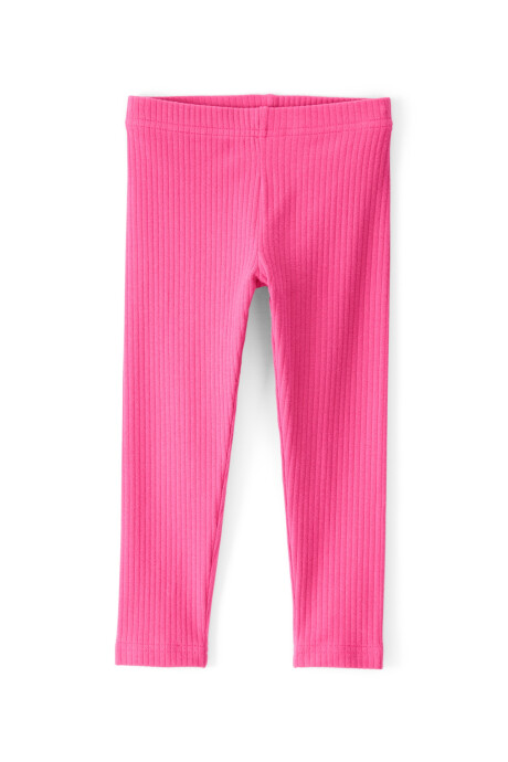 Calza de algodón acanalado, rosada Calza de algodón acanalado, rosada