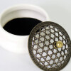 QUEMADOR P/INCIENSO CERAMICA BLANCO 9.5X7CM Unica