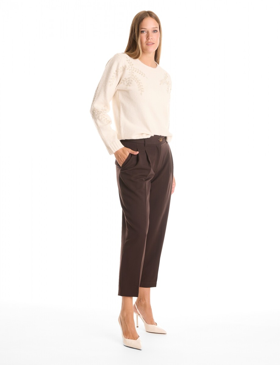 Pantalon Pinzas - Marron 