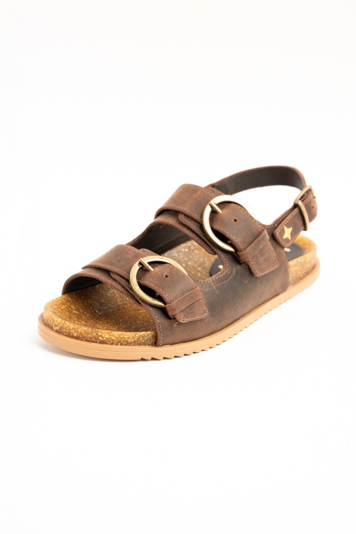 Sandalia Cuero Chocolate