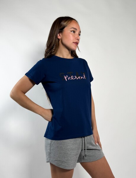 Remera estampada Calu Azul