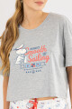 Snoopy pink pj Gris